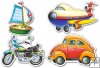 Pojazdy - Puzzle x 4: 4,5,6,7 el.